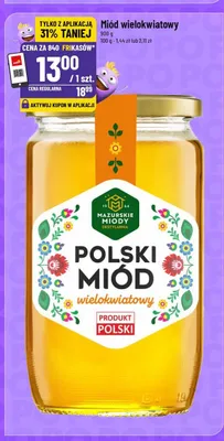 Miód wielokwiatowy Mazurskie Miody promocja w POLOmarket