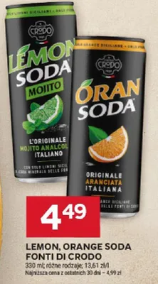 Lemon, orange soda fonti di crodo promocja w Stokrotka