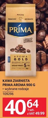 Kawa ziarnista Prima Aroma 900 g promocja w Selgros
