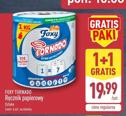 Ręcznik papierowy Foxy Tornado promocja w Aldi
