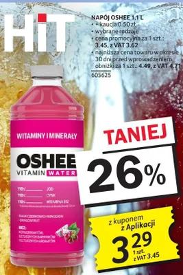 Napój Oshee 1,1L promocja w Selgros