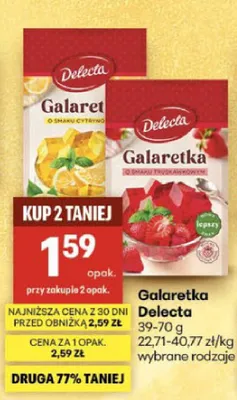Galaretka o smaku cytrynowym Delecta promocja w Delikatesy Centrum