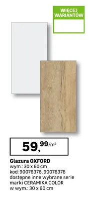 Glazura Oxford 30x60 cm Ceramika Color promocja w Leroy Merlin