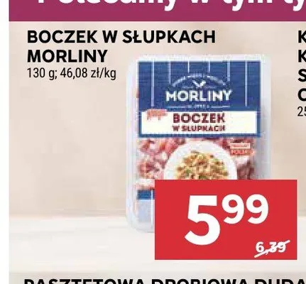 Boczek w słupkach Morliny promocja w Stokrotka