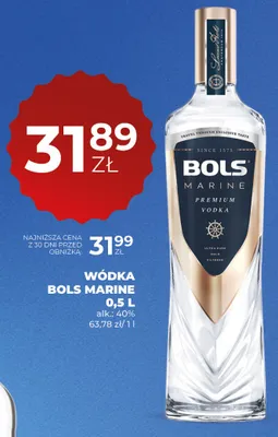 Wódka Bols Marine alk. 40% promocja w Duży Ben