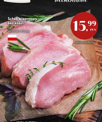 Schab wieprzowy bez kości polski promocja w Market Point