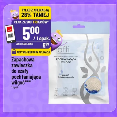 Zapachowa zawieszka do szafy pochłaniająca wilgoć Ofti promocja w POLOmarket