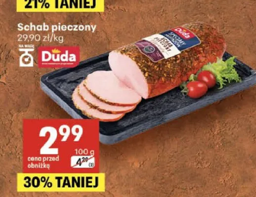 Schab pieczony Duda promocja w Delikatesy Centrum