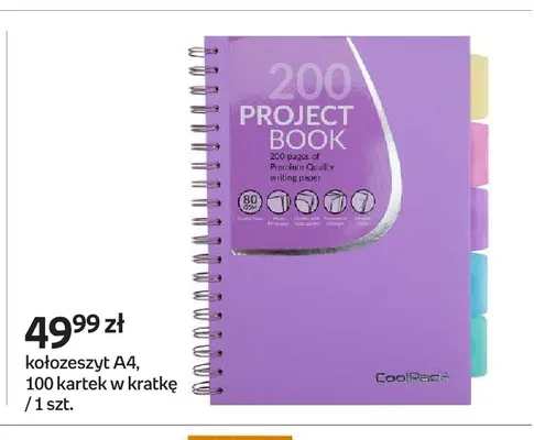 Kołozeszyt A4 w kratkę CoolPack promocja w Empik
