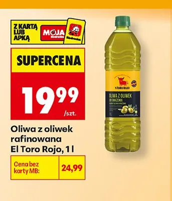 Oliwa z oliwek rafinowana El Toro Rojo promocja w Biedronka