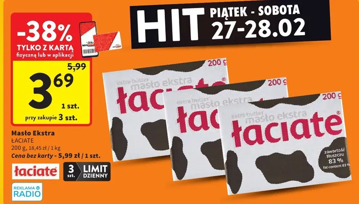 Masło Ekstra promocja w Intermarche