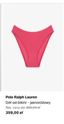 Dół od bikini Polo Ralph Lauren jasnoróżowy promocja w Lounge by Zalando