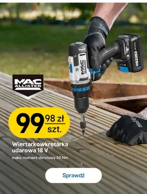 Wiertarkowkrętarka udarowa Mac Allister promocja w Castorama