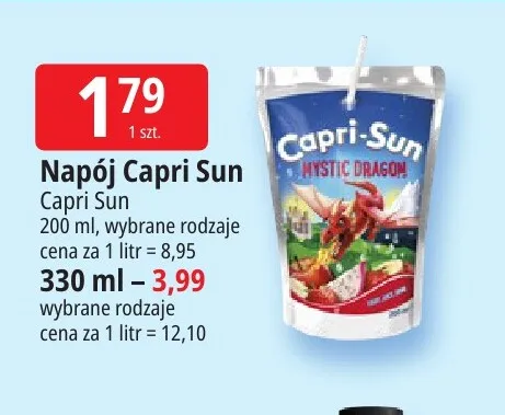 Napój Capri-Sun Mystic Dragon promocja w Leclerc