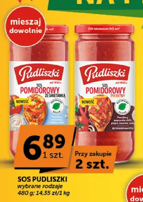 Sos pomidorowy ze śmietanką Pudliszki promocja w Groszek