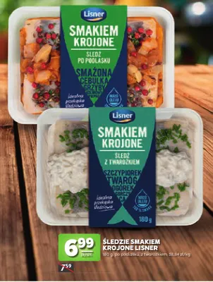 Śledzie Smakiem Krojone z twarożkiem Lisner promocja w Stokrotka