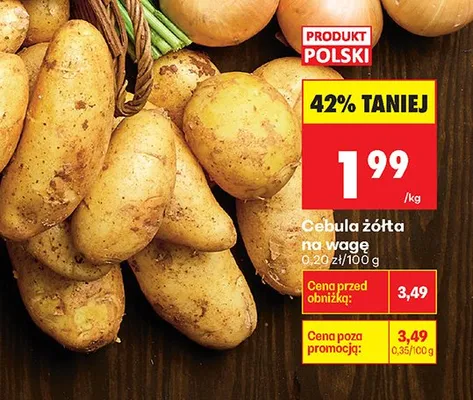 Cebula żółta na wagę promocja w Biedronka