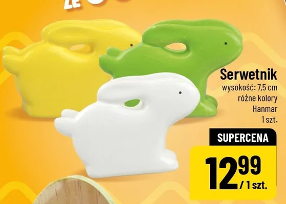 Serwetnik wysokość: 7.5 cm różne kolory promocja w POLOmarket