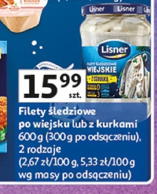 Filety śledziowe po wiejsku Lisner promocja w Auchan