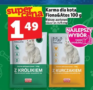 Karma dla kota Fiona&Atos wybrany asortyment promocja w TOPAZ
