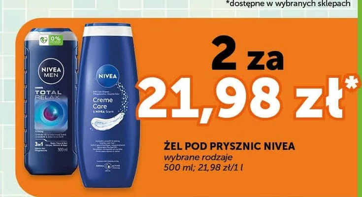 Żel pod prysznic Nivea Creme Care promocja w Euro Sklep