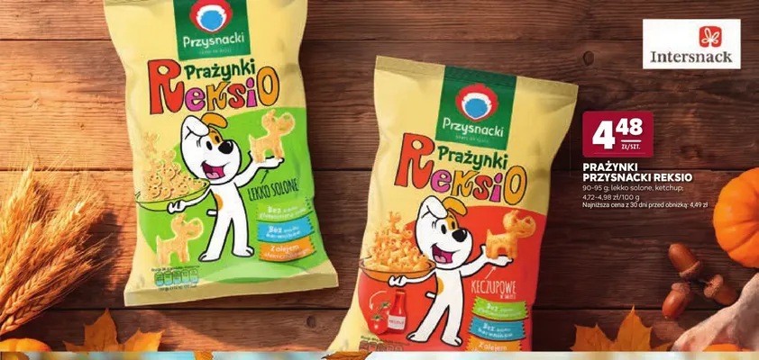 Prażynki Przysnacki Reksio ketchup promocja w Stokrotka