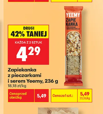 Zapiekanka z pieczarkami i serem Yeemy promocja w Biedronka