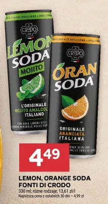 Napój Orange Soda Fonti di Crodo promocja w Stokrotka