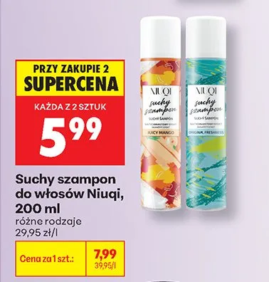 Suchy szampon do włosów Niuqi Juicy Mango promocja w Biedronka
