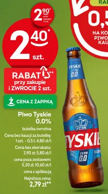 Piwo bezalkoholowe Tyskie promocja w Żabka