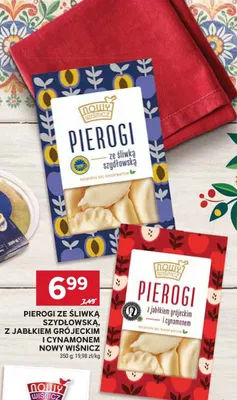 Pierogi ze śliwką szydłowską, z jabłkiem grojeckim i cynamonem Nowy Wiśnicz promocja w Stokrotka