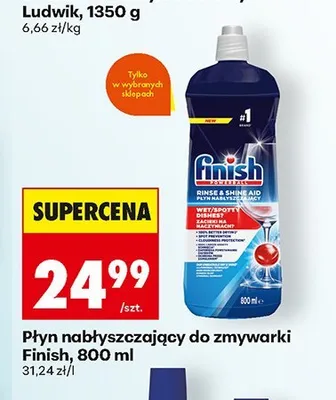 Płyn nabłyszczający do zmywarki Finish promocja w Biedronka