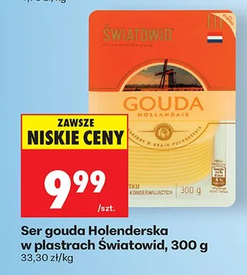 Ser gouda Holenderska w plastrach promocja w Biedronka