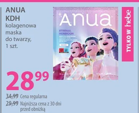 Kolagenowa maska do twarzy Anua KDH promocja w Hebe