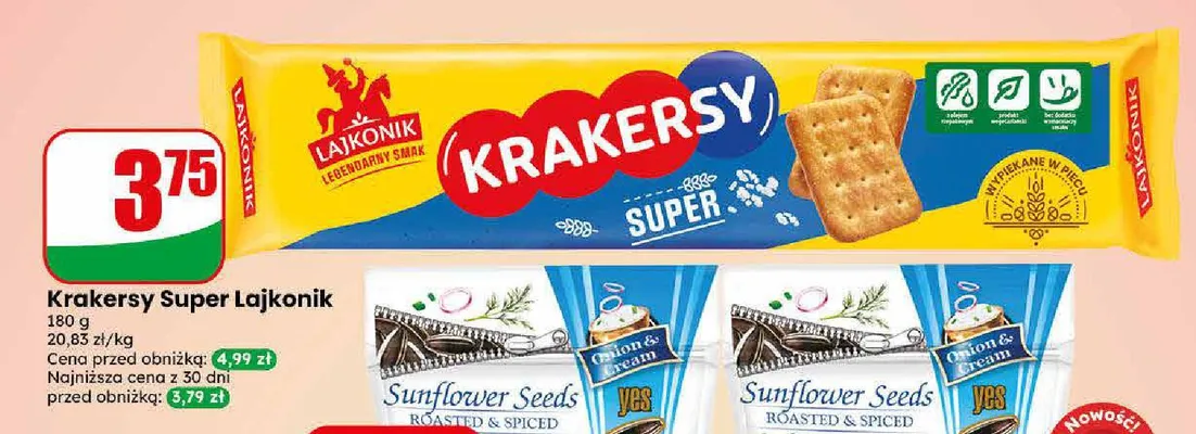 Krakersy Super Lajkonik promocja w Dino