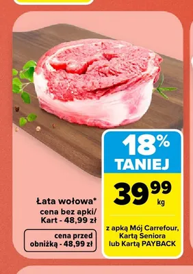Łata wołowa promocja w Carrefour