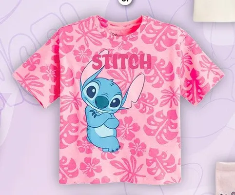 Koszulka dziecięca z krótkim rękawem Stitch promocja w Smyk