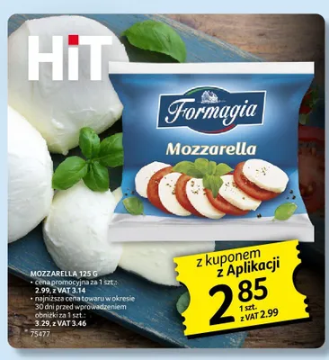 Ser Mozzarella Formagia promocja w Selgros