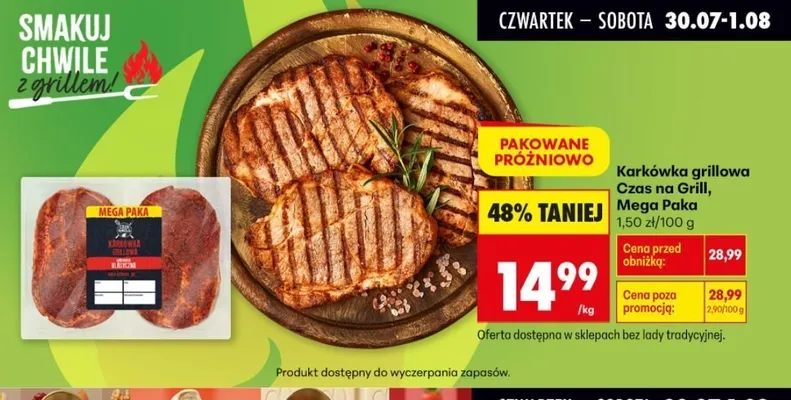 Karkówka grillowa Czas na Grill Mega Paka promocja w Biedronka