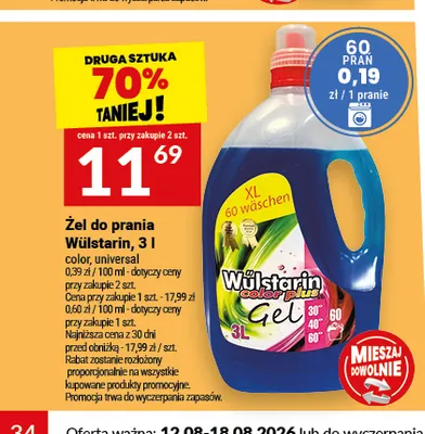 Żel do prania Wülstarin Universal promocja w Twój Market