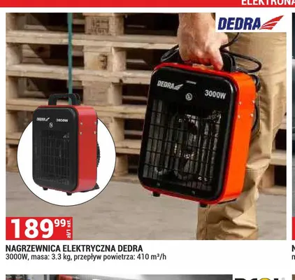 Nagrzewnica elektryczna Dedra promocja w Merkury Market