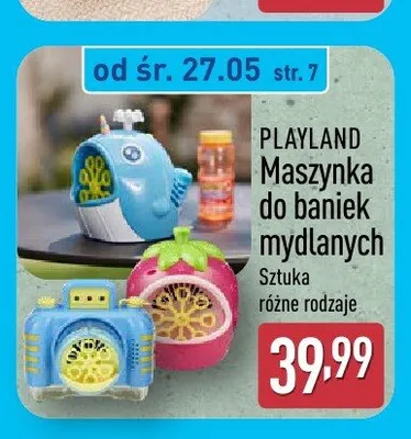 Maszynka do baniek mydlanych PLAYLAND promocja w Aldi