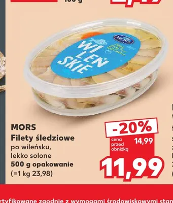 Filety śledziowe po wileńsku lekko solone Mors promocja w Kaufland