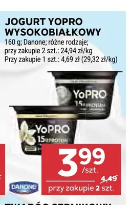 Jogurt YoPro wysokobiałkowy Danone promocja w Stokrotka