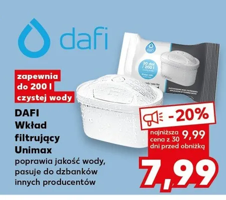 Wkład filtrujący DAFI Unimax promocja w Kaufland