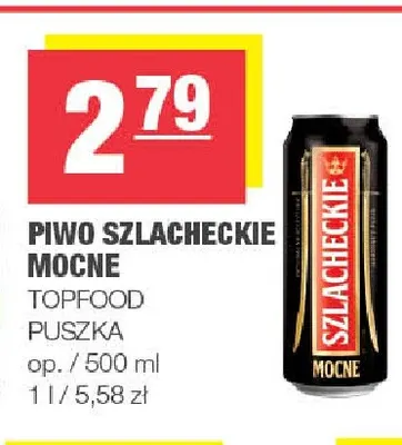 Piwo Szlacheckie Mocne promocja w SPAR