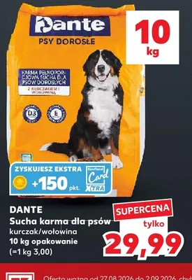 Sucha karma dla psów Dante kurczak z wołowiną promocja w Kaufland