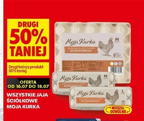 Jajka ściółkowe Moja Kurka 10-pak promocja w Biedronka