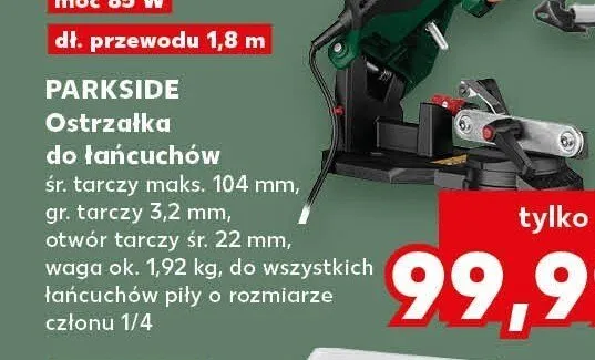 Ostrzałka do łańcuchów Parkside promocja w Kaufland