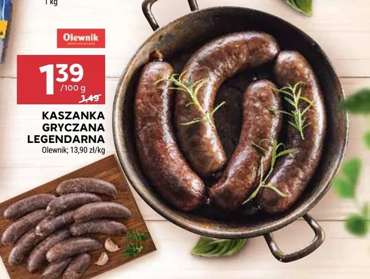 Kaszanka gryczana Legendarna Olewnik promocja w Stokrotka